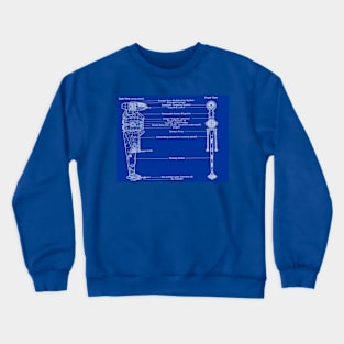 Rebel Fighter with Folding Wings Blueprint Crewneck Sweatshirt